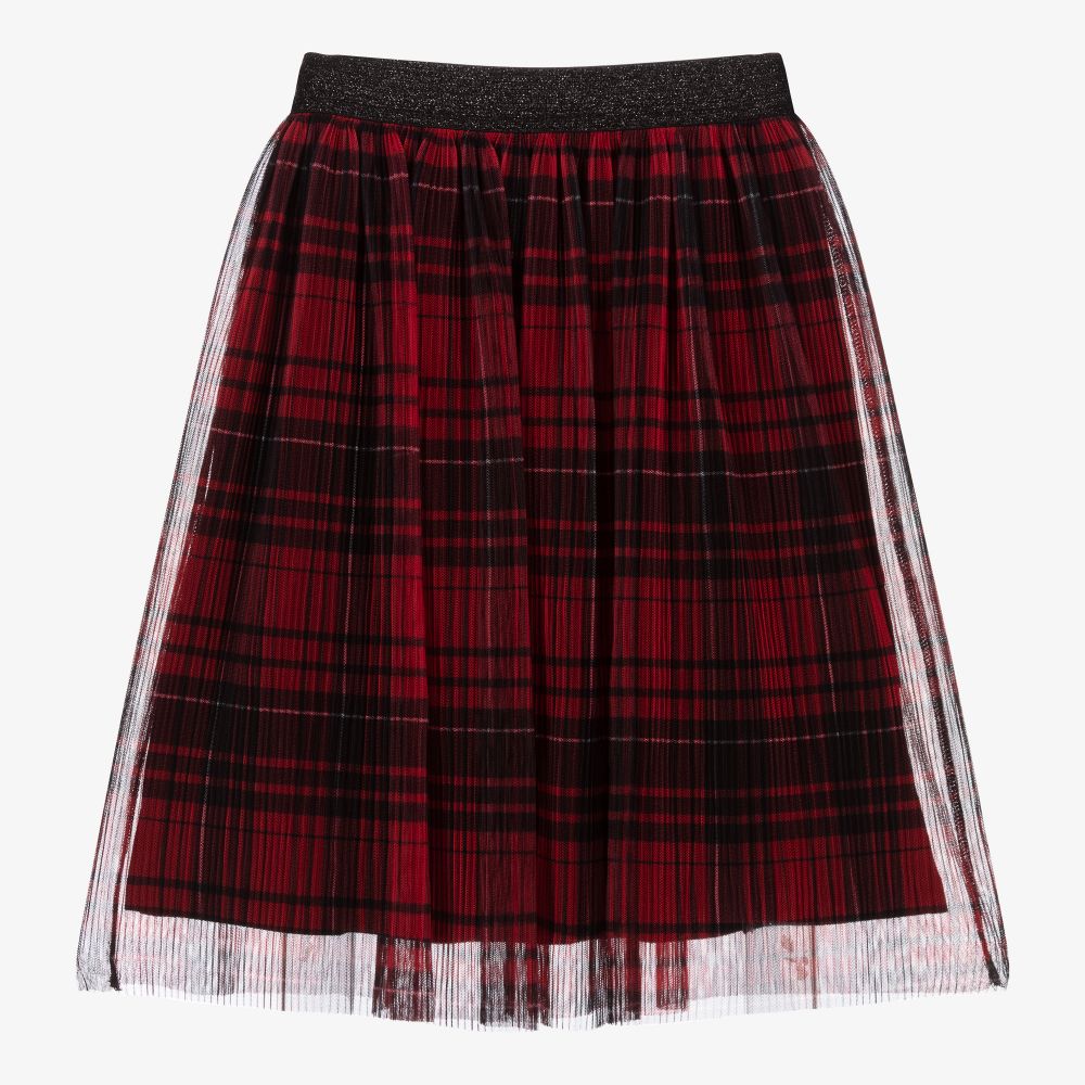 red and black tulle skirt