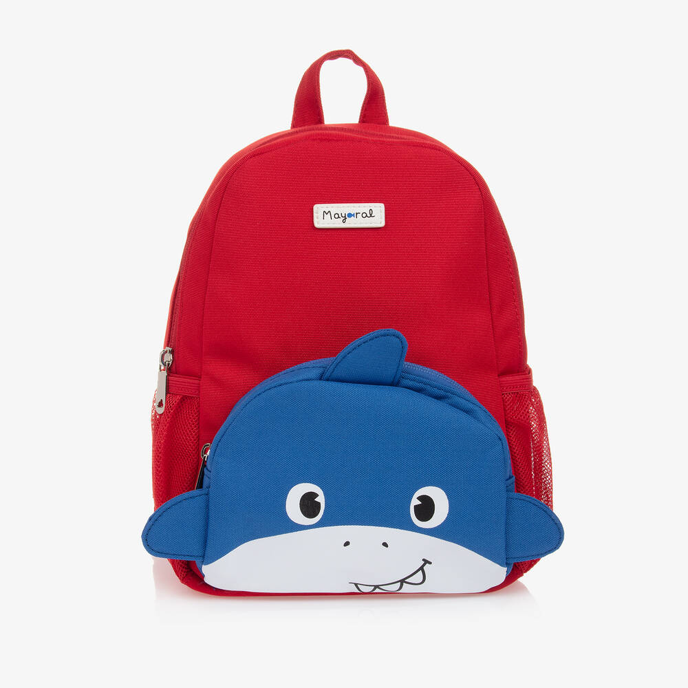 Mayoral - Red Shark Backpack (26cm) | Childrensalon