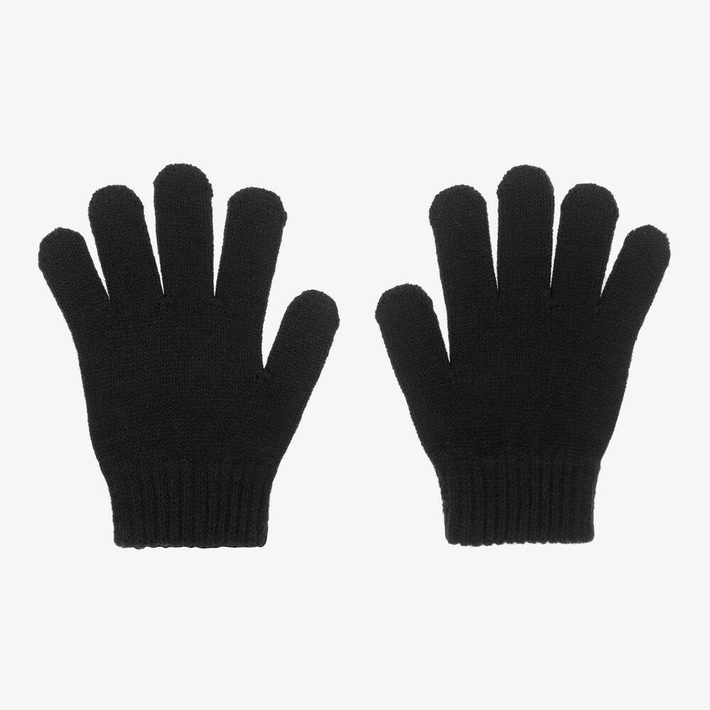 Mayoral - Teen Boys Black Knitted Gloves | Childrensalon