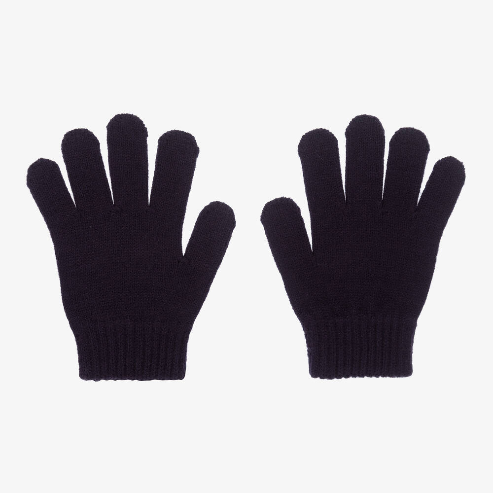 Mayoral - Teen Boys Blue Knitted Gloves | Childrensalon