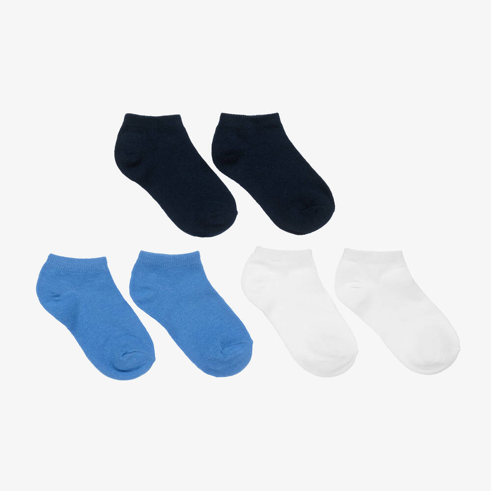 Mayoral Teen Boys Cotton Socks (3 Pack) In Blue
