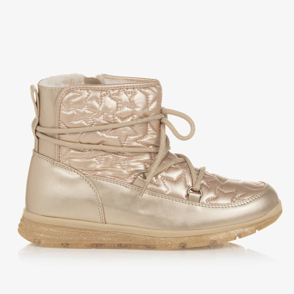 Mayoral Teen Girls Gold Padded Star Snow Boots