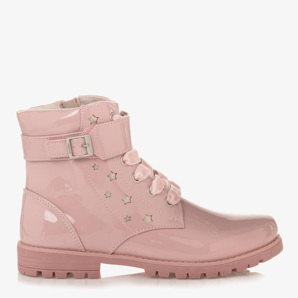 Mayoral Teen Girls Pink Faux Leather Boots