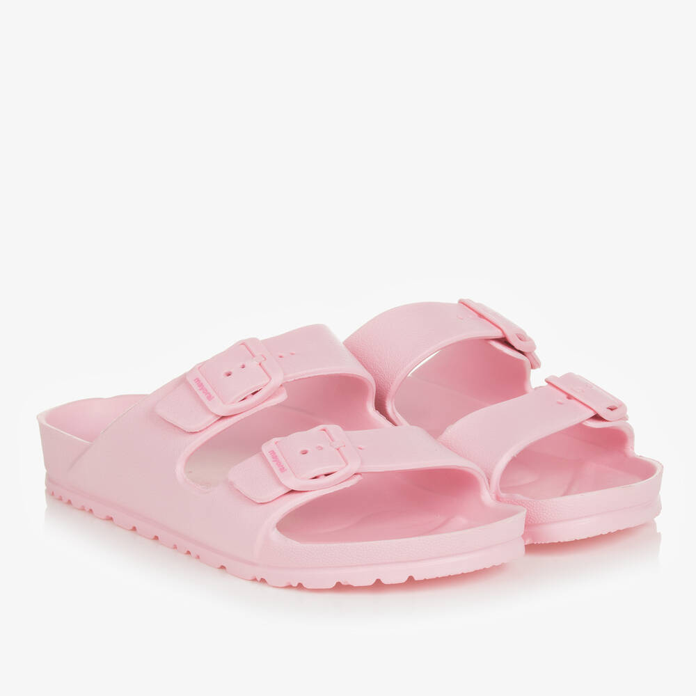 Shop Mayoral Girls Teen Pale Pink Foam Sandals