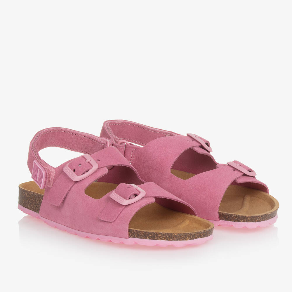 Mayoral - Teen Pink Suede Leather Sandals | Childrensalon