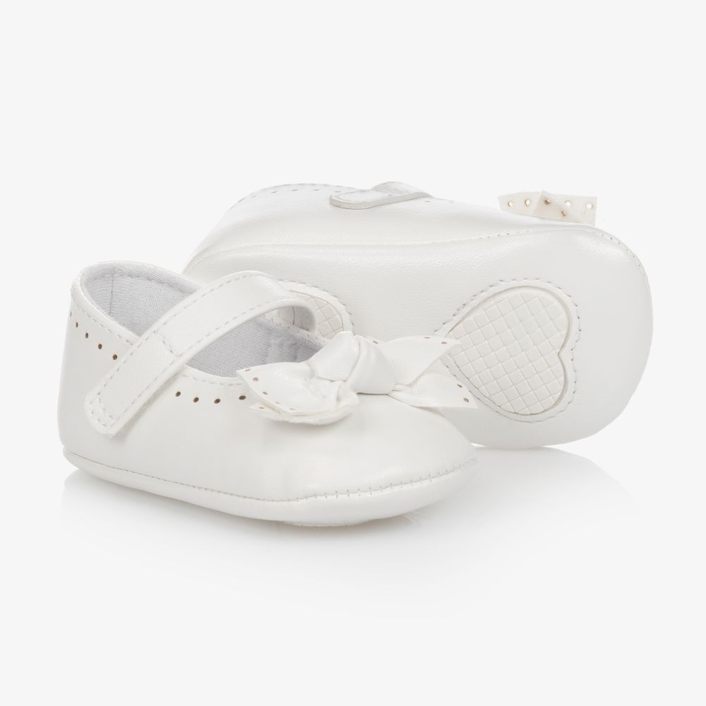 Mayoral - White Pre-Walker Shoes | Childrensalon