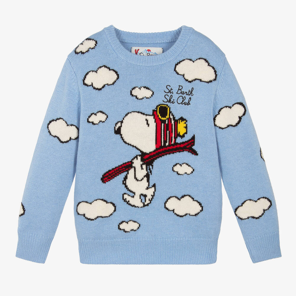 MC2 Saint Barth - Blue Wool & Cashmere Peanuts© Jumper | Childrensalon