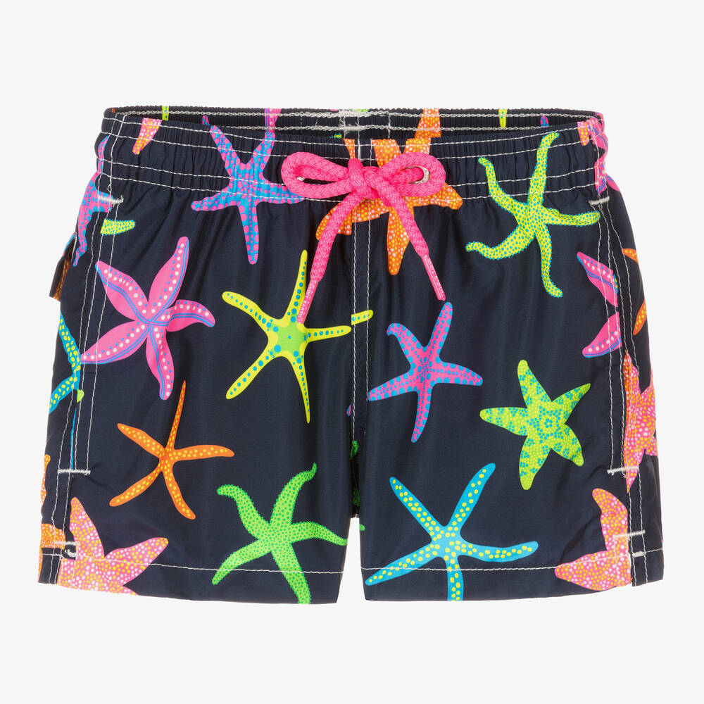 MC2 Saint Barth - Boys Navy Blue Starfish Swim Shorts | Childrensalon