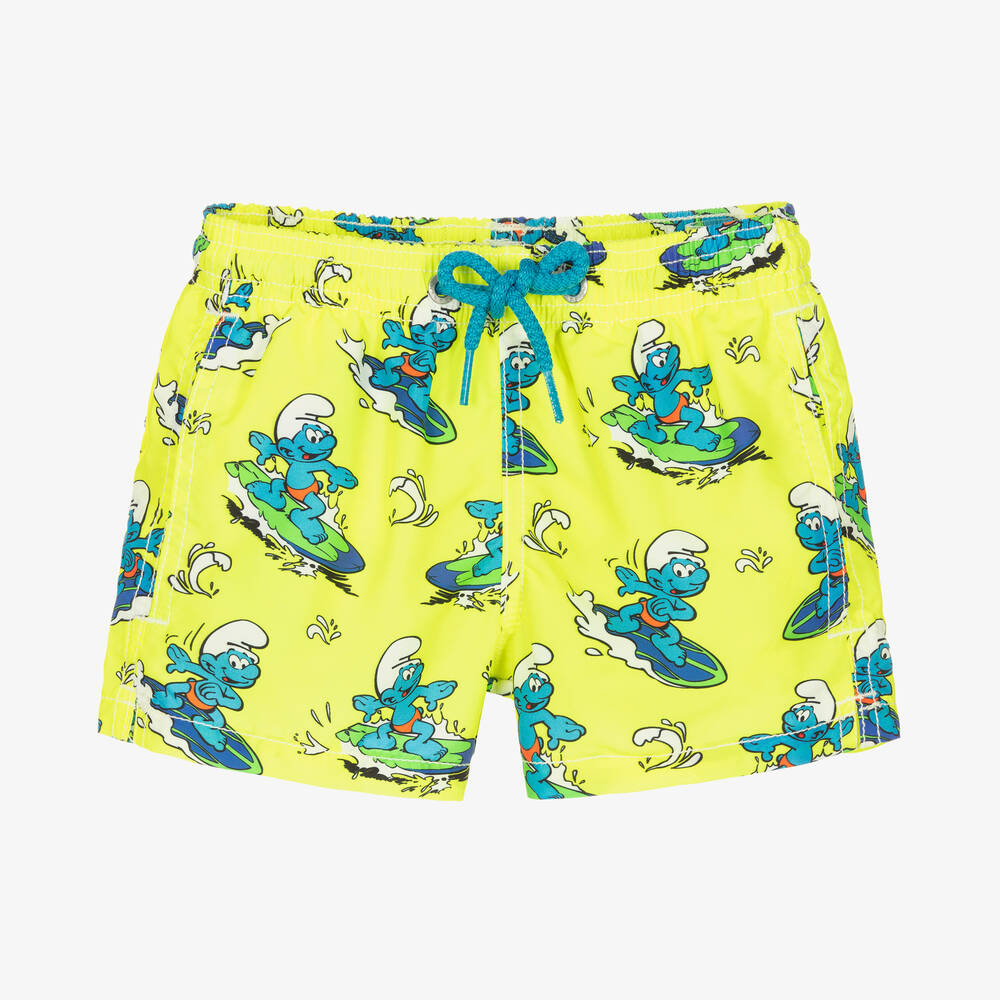 MC2 Saint Barth - Boys Neon Yellow Smurf Swim Shorts | Childrensalon