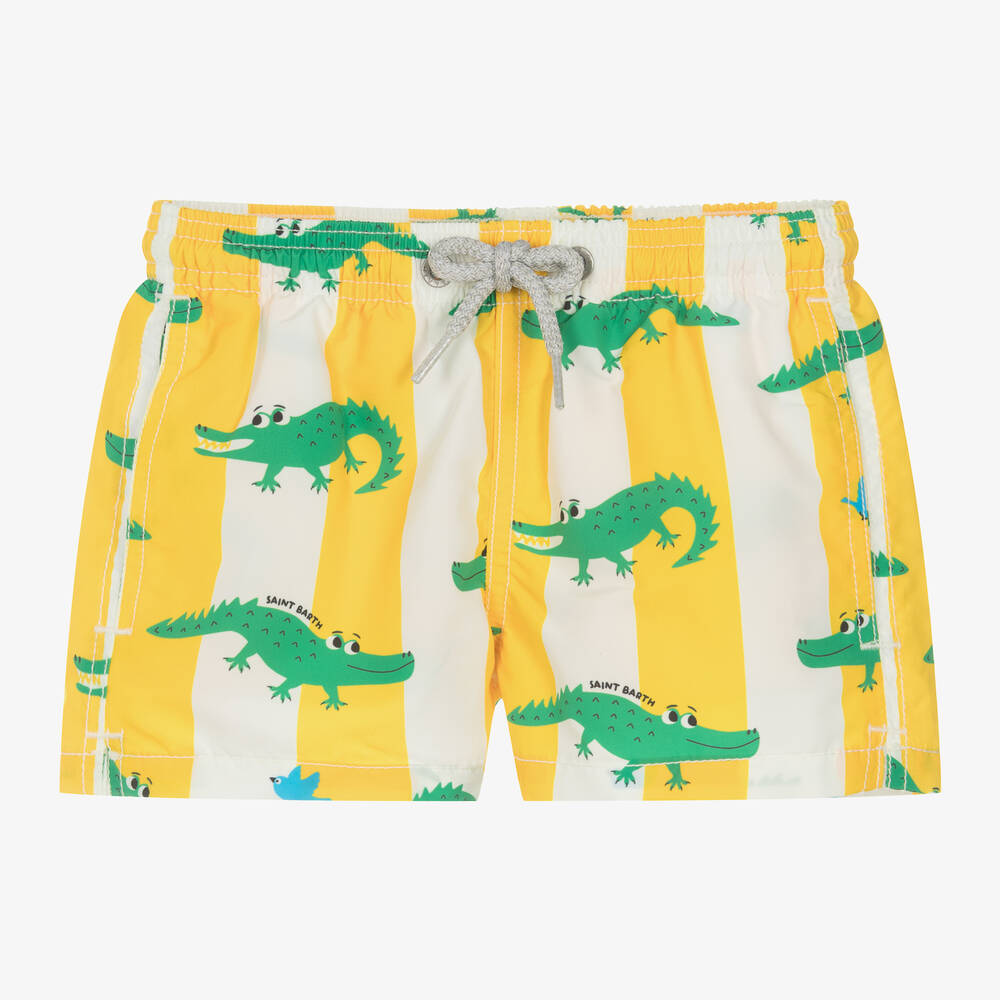 MC2 Saint Barth - Boys Striped Crocodile Swim Shorts | Childrensalon