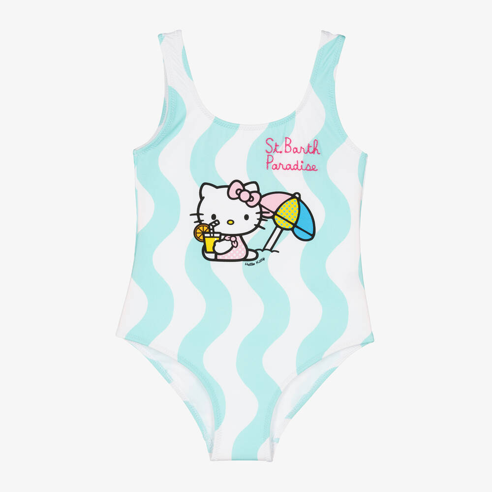 MC2 Saint Barth - Girls Blue Hello Kitty Swimsuit | Childrensalon