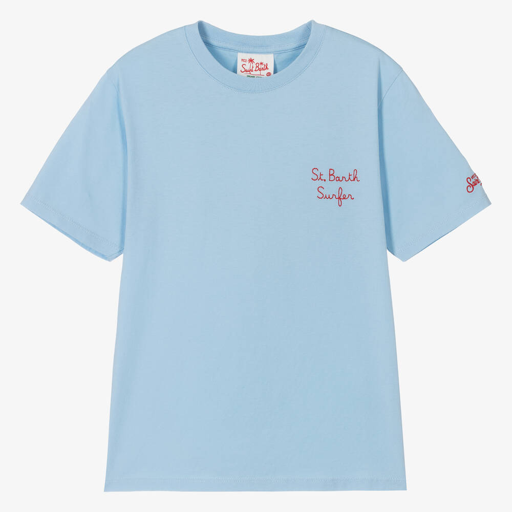 MC2 Saint Barth - Teen Boys Blue Cotton Disney T-Shirt | Childrensalon