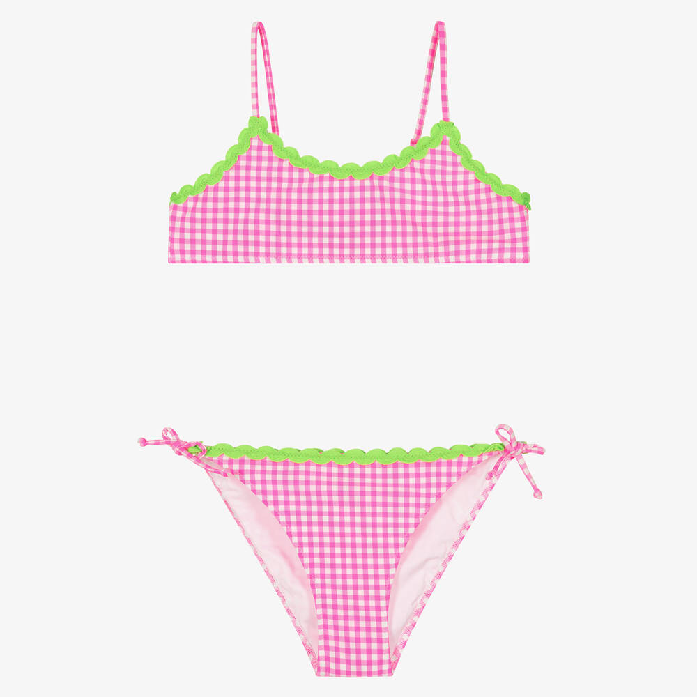 MC2 Saint Barth - Teen Girls Pink & White Gingham Bikini | Childrensalon