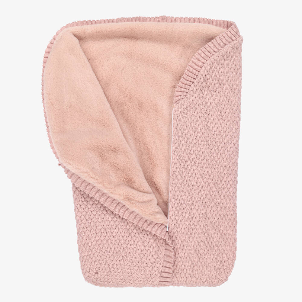 Mebi - Baby Girls Pink Knitted Nest (62cm) | Childrensalon