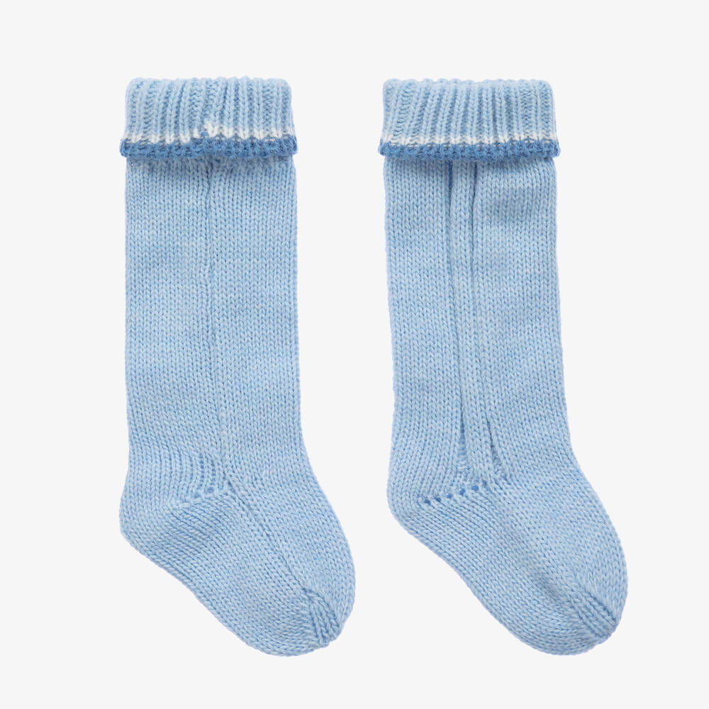 Mebi Babies' Blue Merino Wool Socks