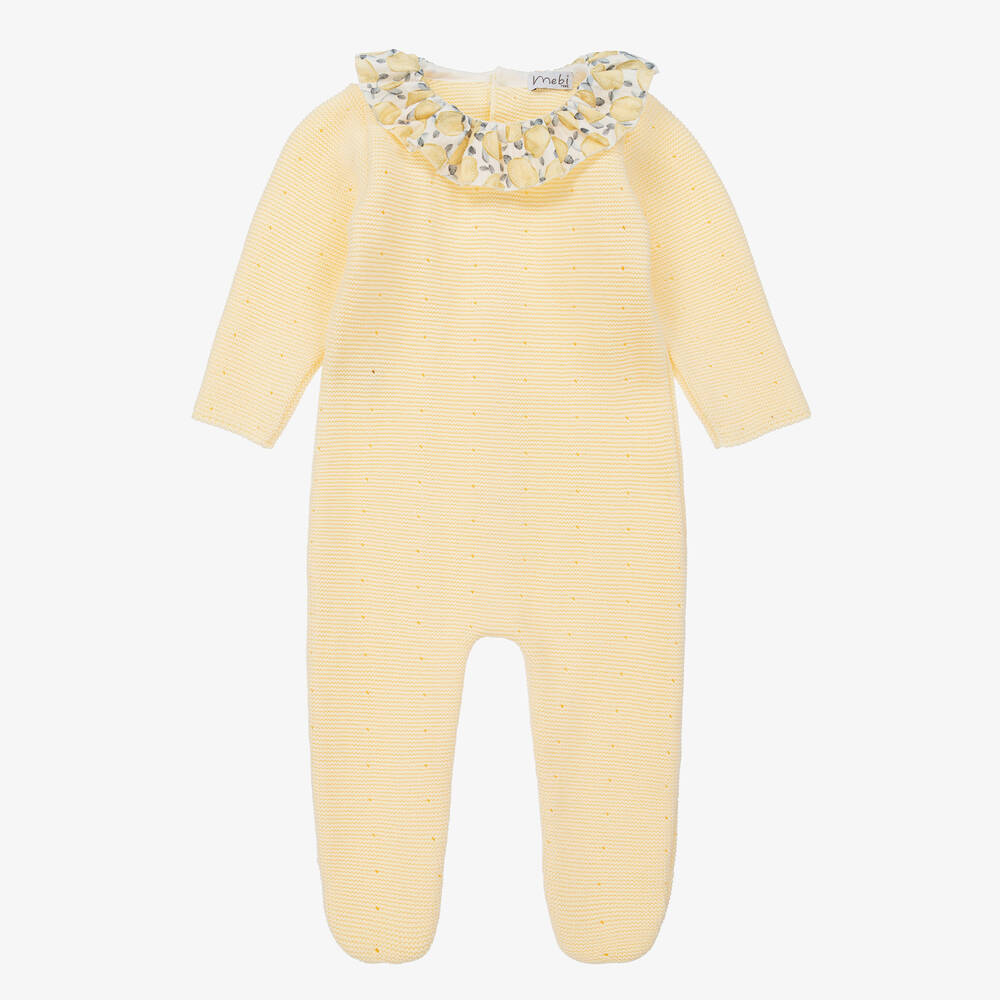 Mebi - Dors-bien jaune pastel bébé fille | Childrensalon
