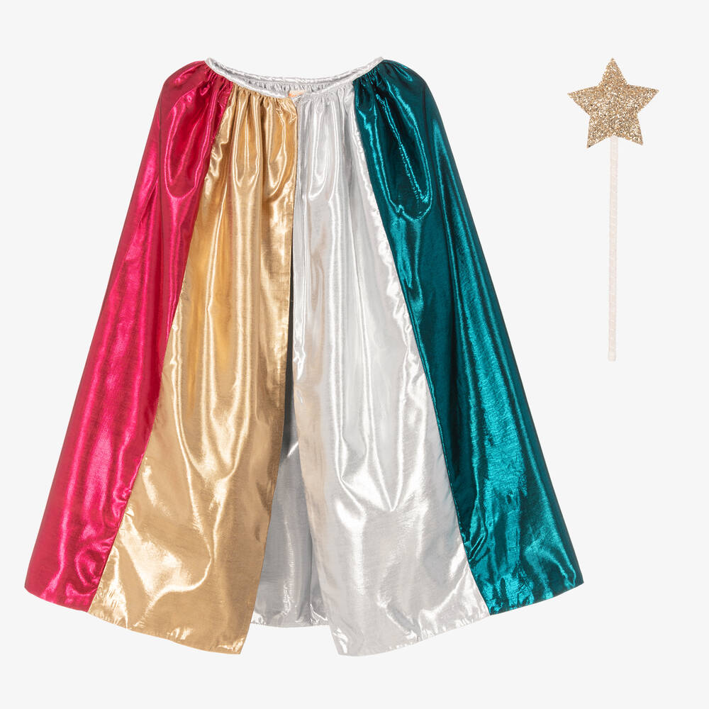 Meri Meri - Regenbogen-Cape & Zauberstab Kostüm | Childrensalon