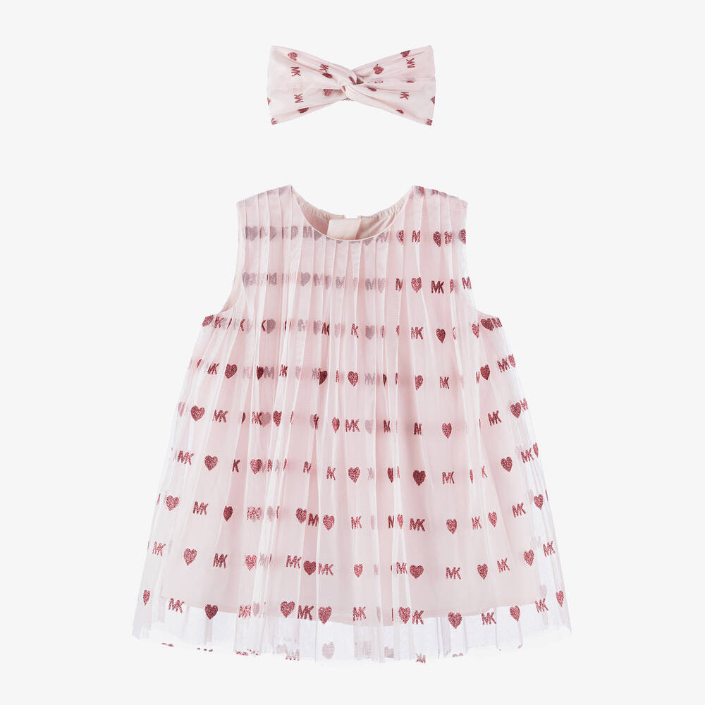 Michael Kors Babies' Girls Pink Tulle Dress Set
