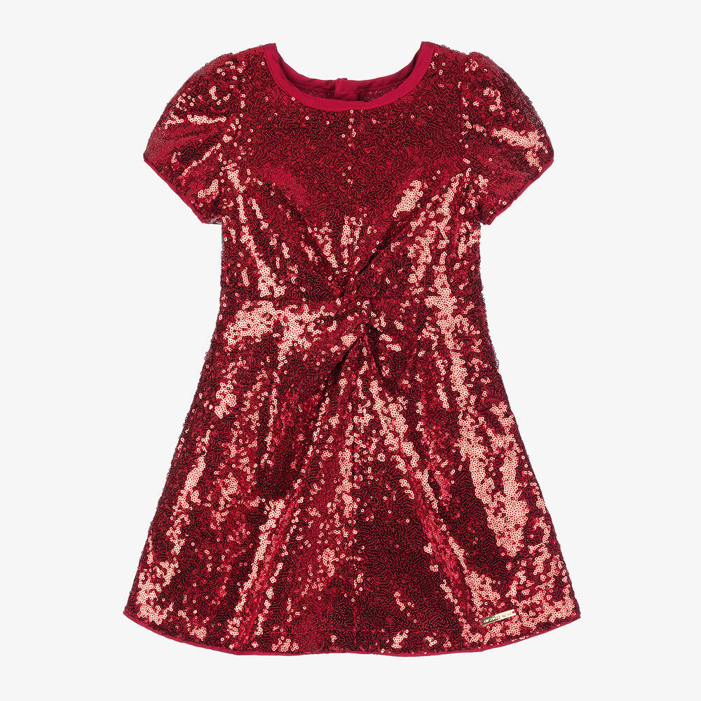 Michael Kors Kids - Girls Red Sequin Dress | Childrensalon