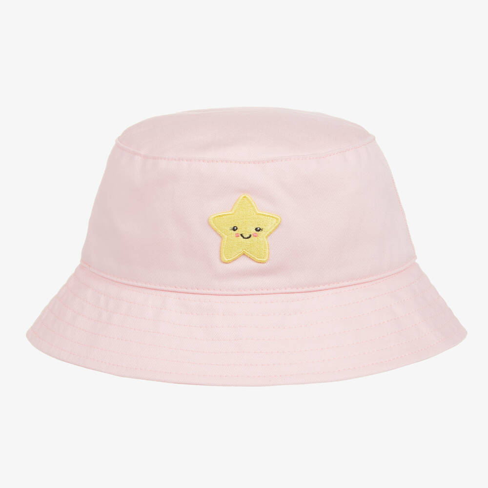 Milledeux - Girls Pink Cotton Twill Sun Hat | Childrensalon
