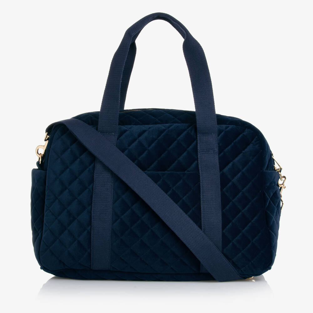 Milledeux - Синяя бархатная пеленальная сумка (45см) | Childrensalon