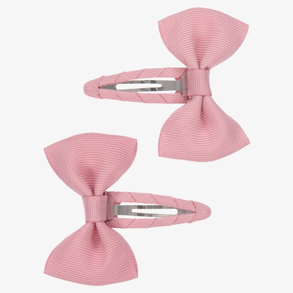 Milledeux - Pink Bow Hair Clips (2 Pack) | Childrensalon