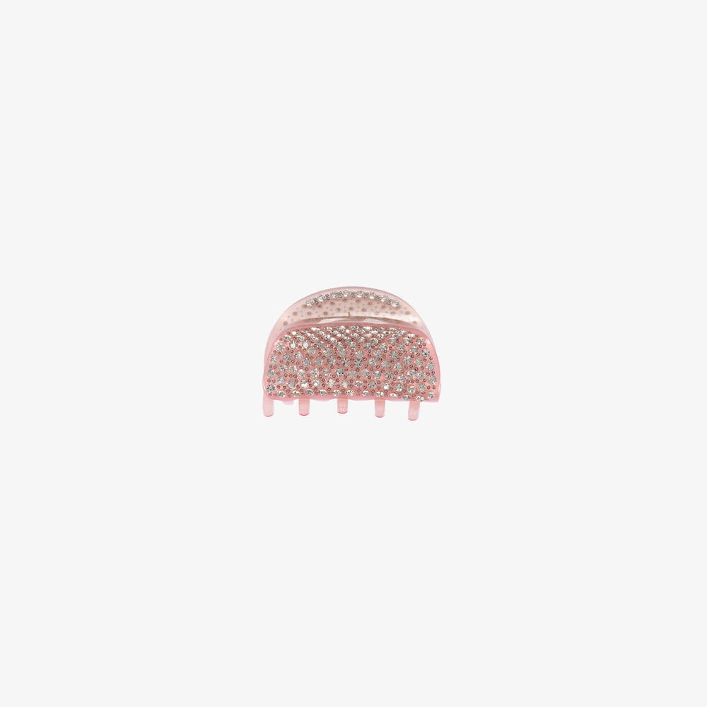 Milledeux - Barrette rose à strass (5 cm) | Childrensalon