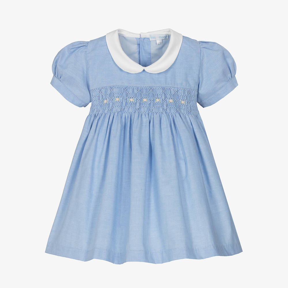 Mini-La-Mode - فستان قطن مطرز باليد للمولودات | Childrensalon