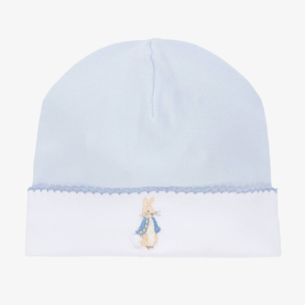 Mini-la-Mode - Bonnet bleu en Pima Peter Rabbit | Childrensalon