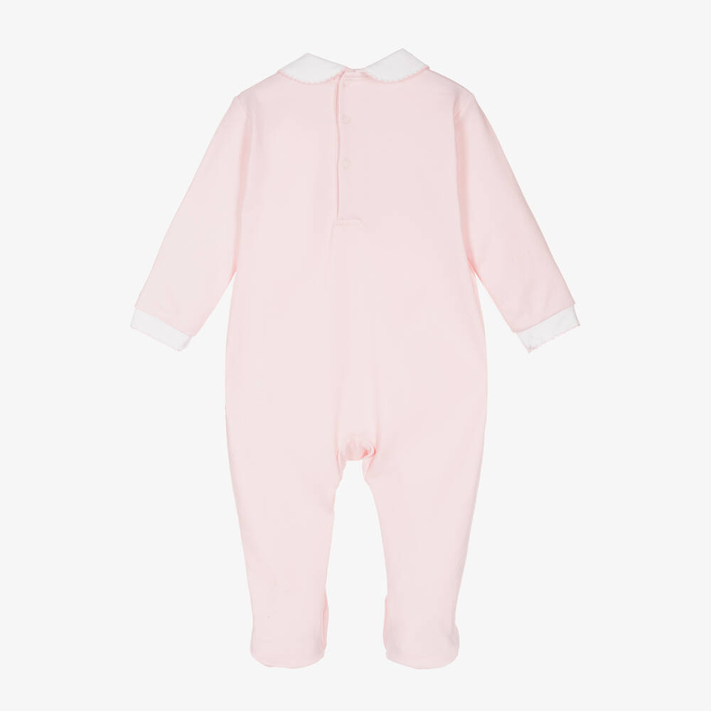 Mini-la-Mode - Girls Pink Peter Rabbit & Co Babygrow | Childrensalon