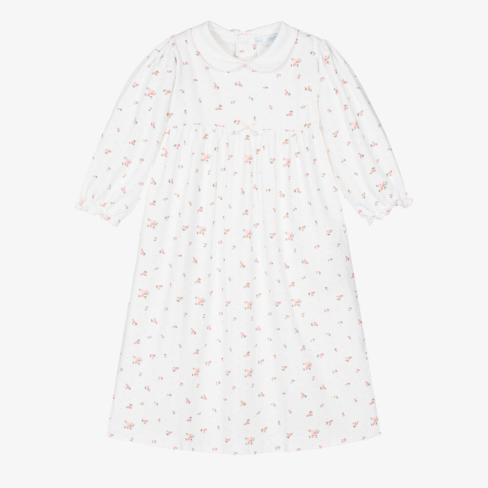 Mini-La-Mode - White Pima Cotton Nightdress | Childrensalon