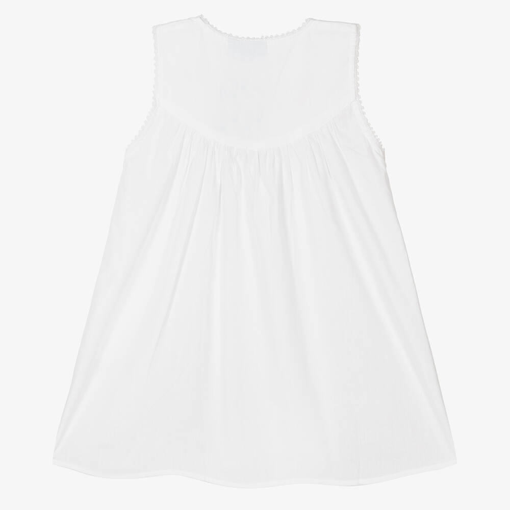 Mini Lunn - Girls White Cotton Dragonfly Nightdress | Childrensalon
