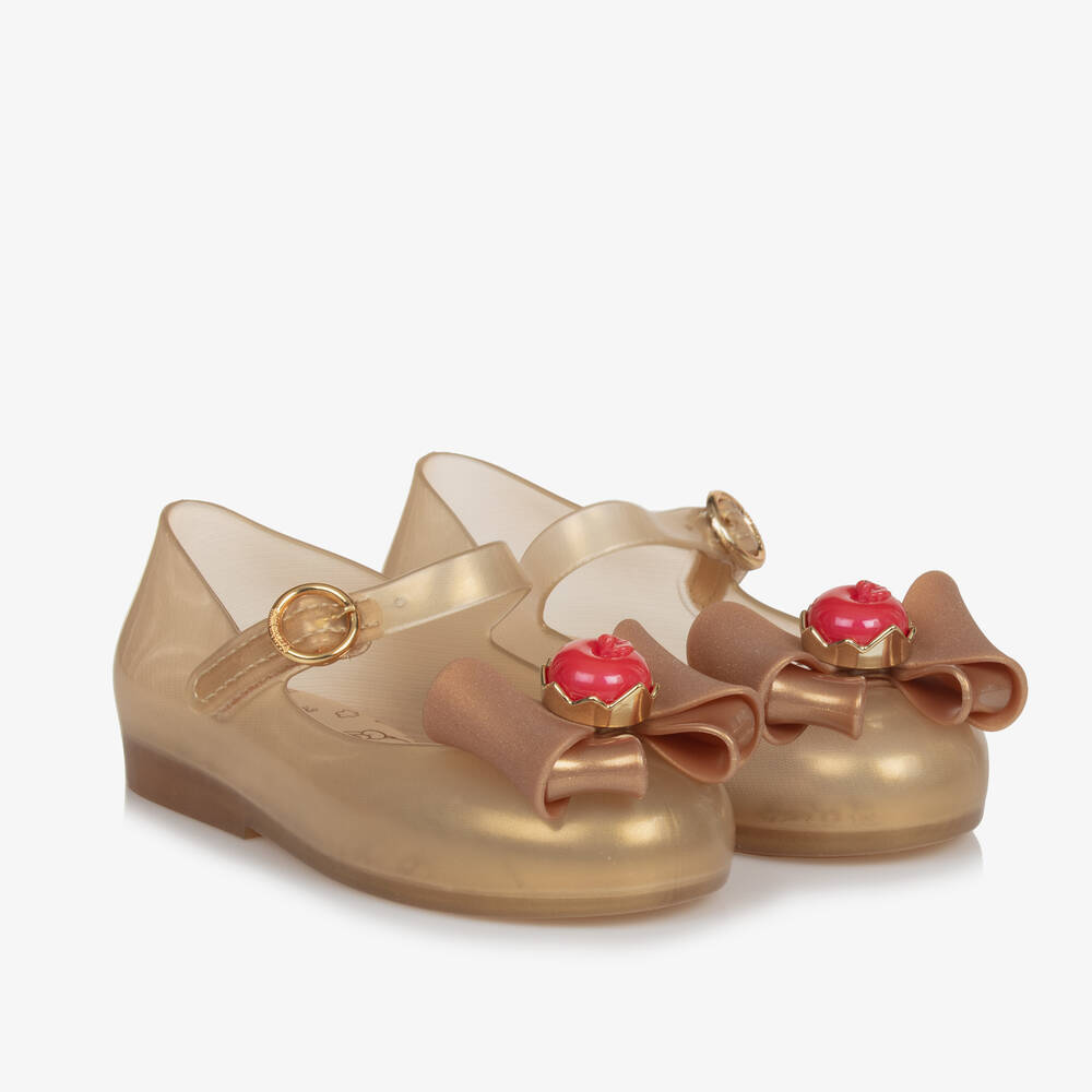 Mini Melissa - Girls Gold Disney Jelly Shoes | Childrensalon