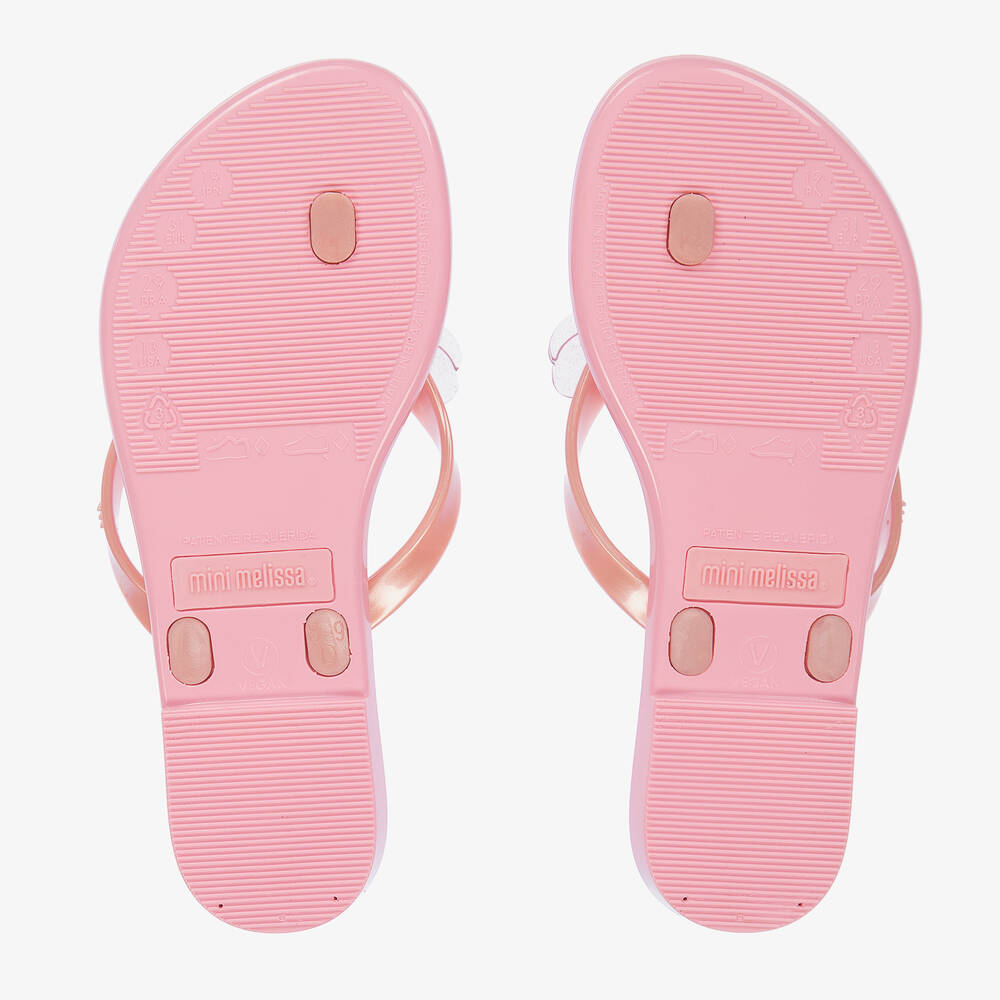 Mini Melissa - Girls Pink Bugs Jelly Flip-Flops | Childrensalon