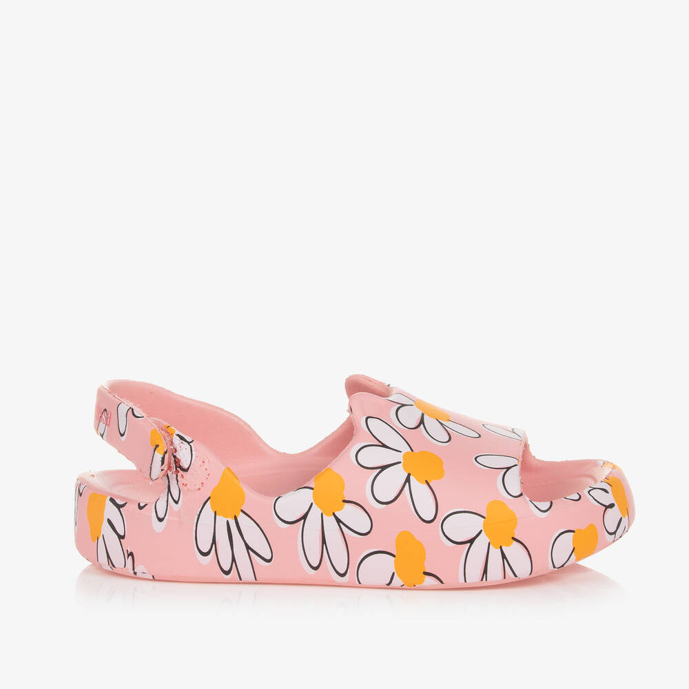 Shop Mini Melissa Girls Pink Daisy Print Sandals