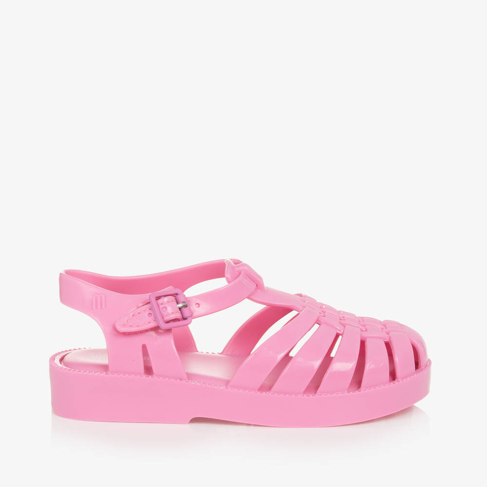 Shop Mini Melissa Girls Pink Jelly Sandals