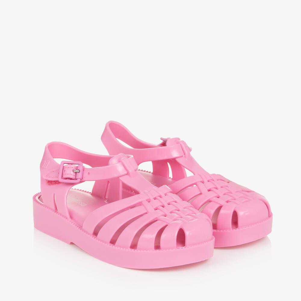 Mini Melissa - Girls Pink Jelly Sandals | Childrensalon