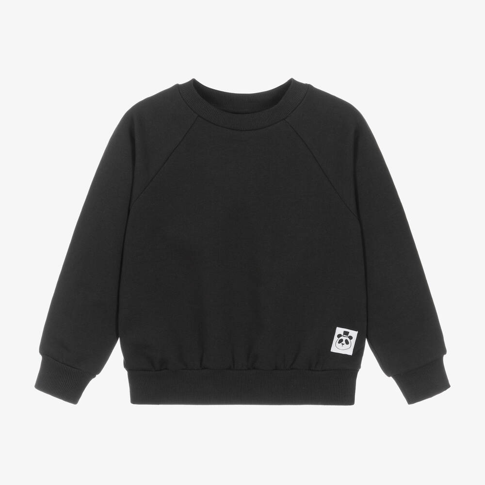 Mini Rodini - Black Organic Cotton Sweatshirt | Childrensalon