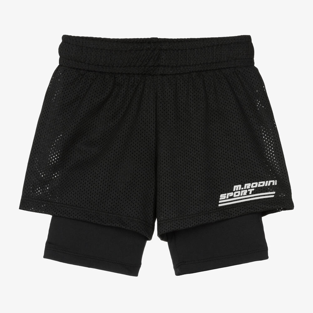 Mini Rodini - Black Quick Dry Mesh Sport Shorts | Childrensalon