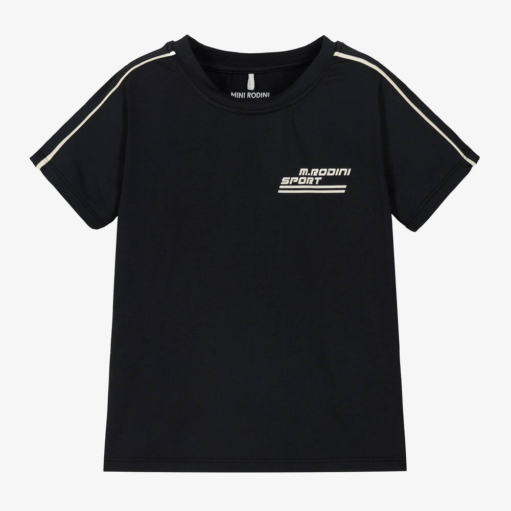 Mini Rodini - Black Quick Dry Sports T-Shirt | Childrensalon