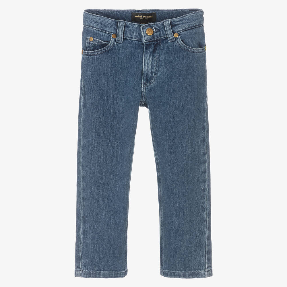 Mini Rodini - Blue Straight Denim Jeans | Childrensalon