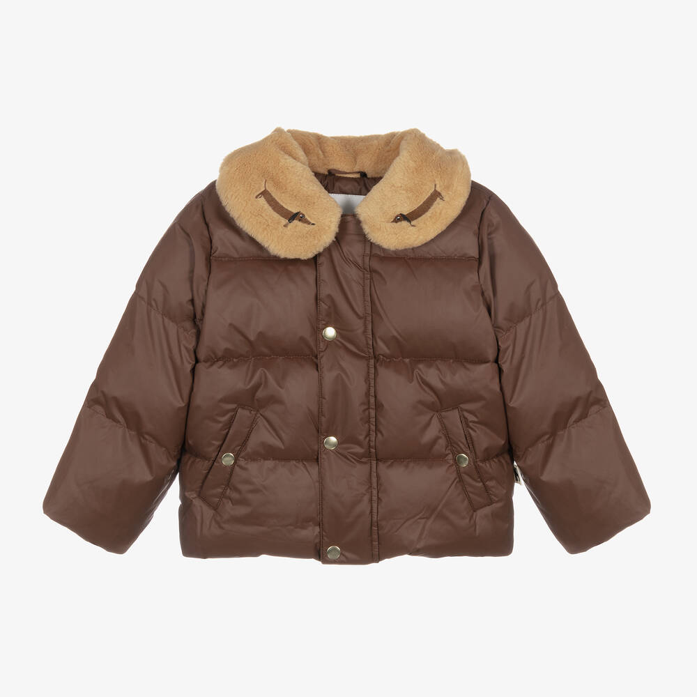 Mini Rodini - Brown Puffer Jacket | Childrensalon