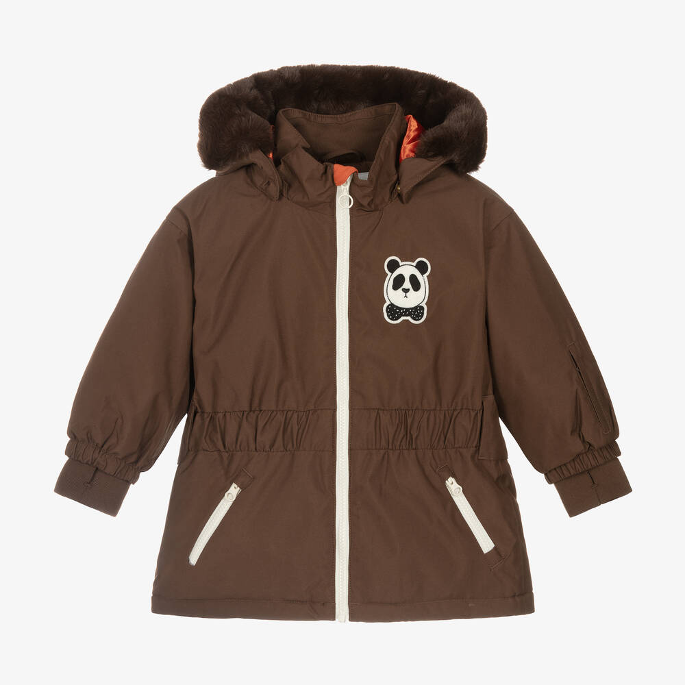 Mini Rodini - Brown Waterproof Ski Jacket | Childrensalon