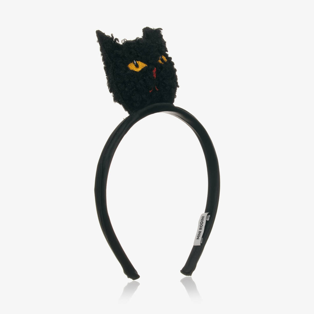 Mini Rodini - Girls Black Cat Hairband | Childrensalon