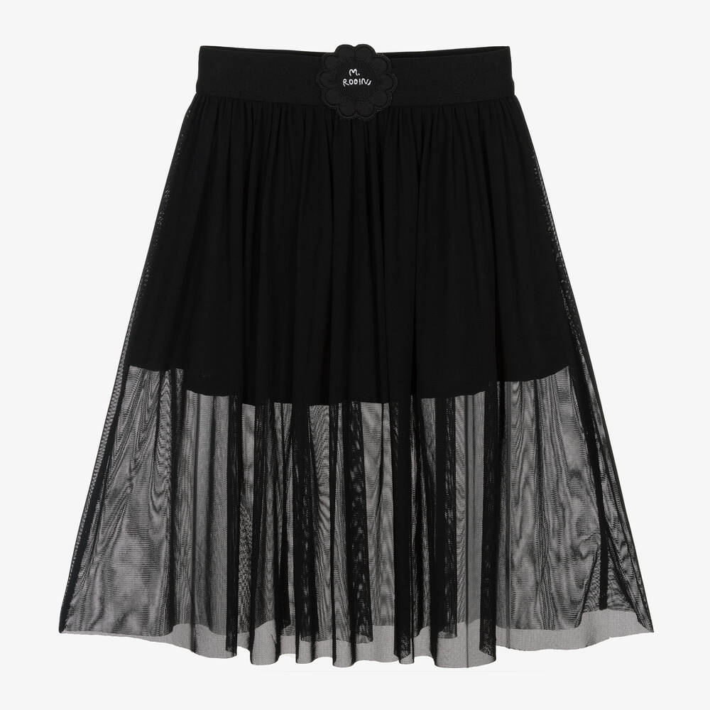 Mini Rodini - Girls Black Tulle Skirt | Childrensalon