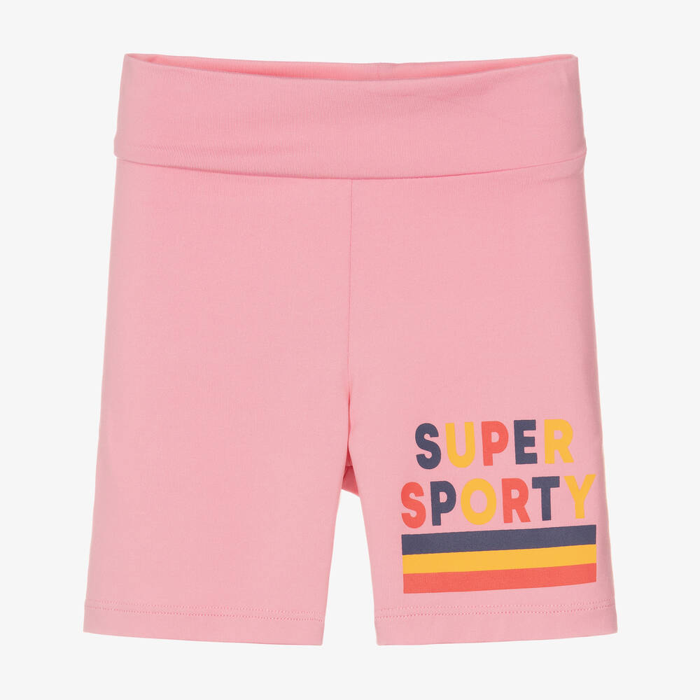 Mini Rodini - Girls Pink Sporty Shorts | Childrensalon