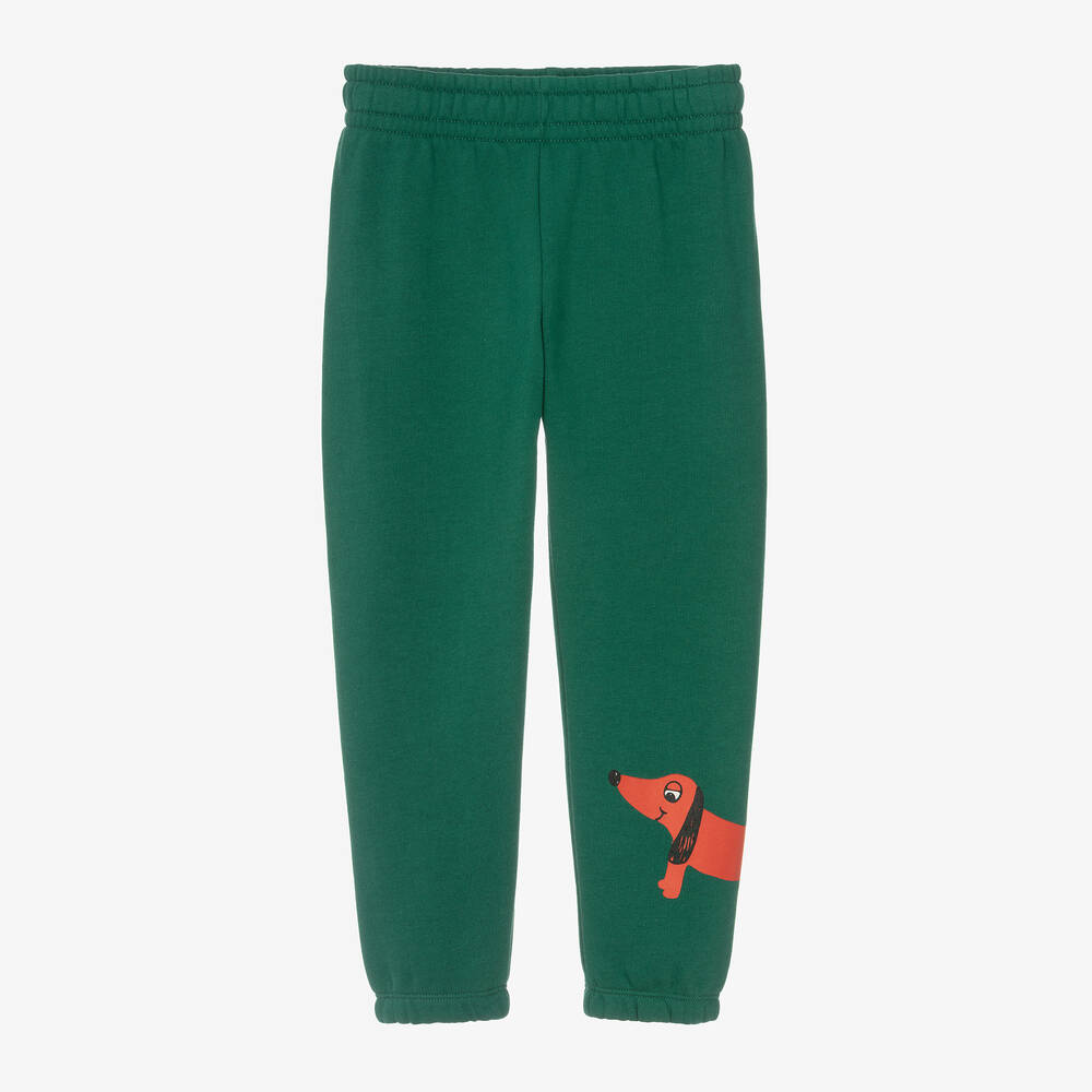 Mini Rodini - Green Organic Cotton Dog Print Joggers | Childrensalon