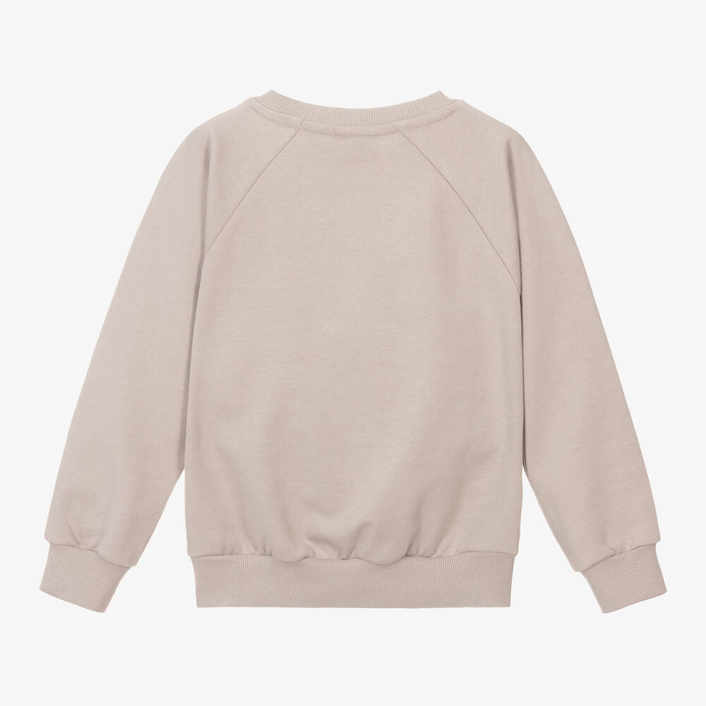 Mini Rodini - Grey Organic Cotton Heart Sweatshirt | Childrensalon