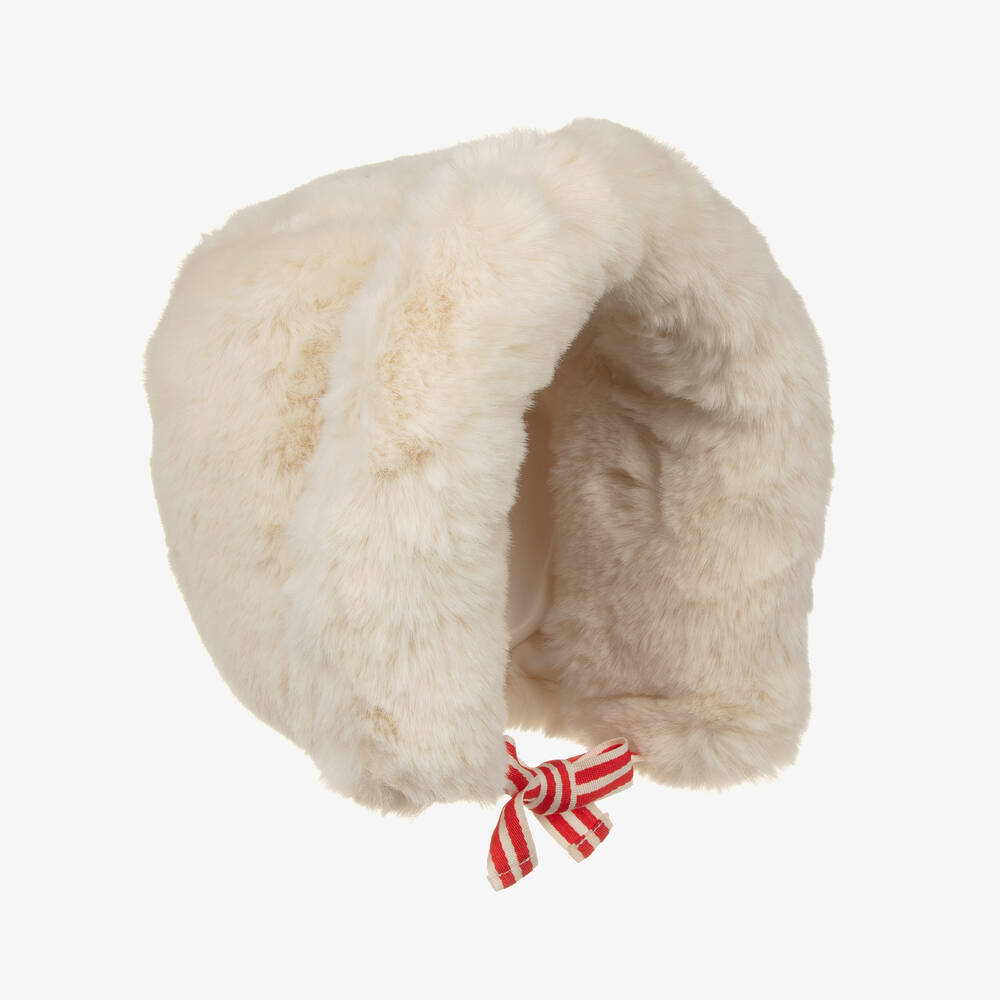 Mini Rodini - Ivory Faux Fur Hat | Childrensalon