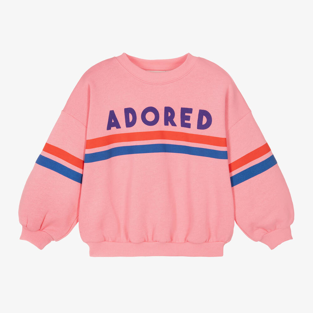 Mini Rodini - Sweat-shirt rose en coton bio | Childrensalon